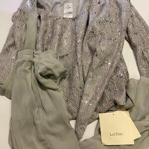 womens sequin dress suit 3 piece